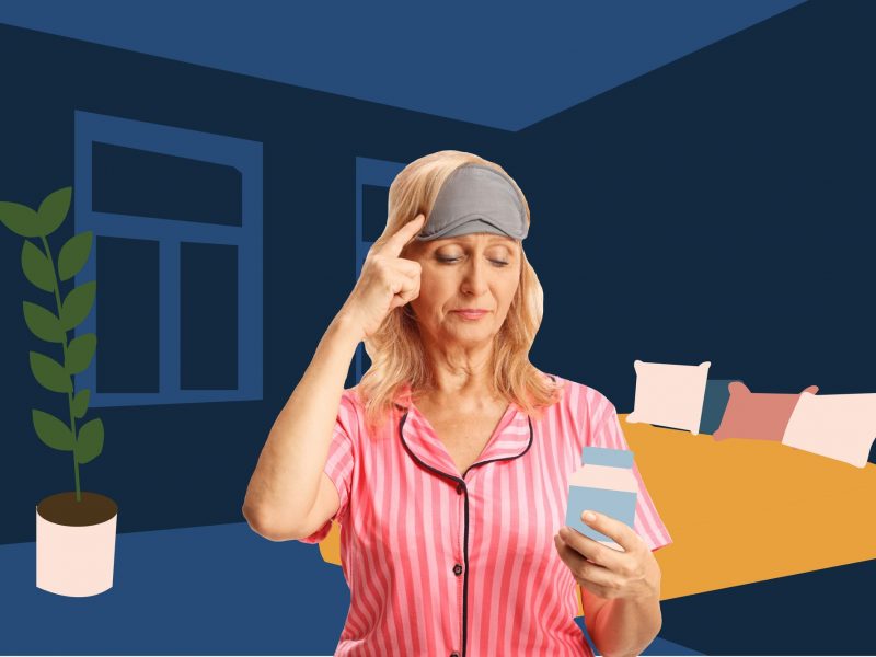 Woman with Doxepin bottle